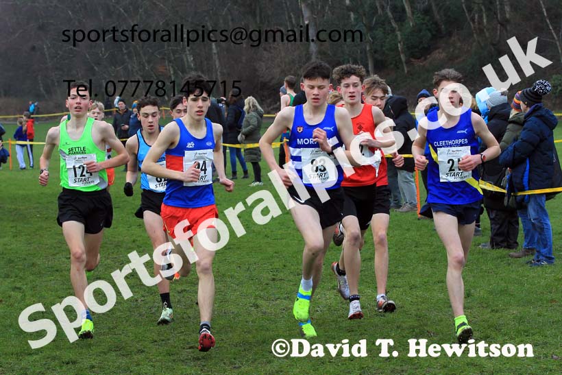 Boys Under-15s 2023 Northern Cross Country Champs., Witton Park, Blackburn. Photo: David T. Hewitson/Sports for All Pics